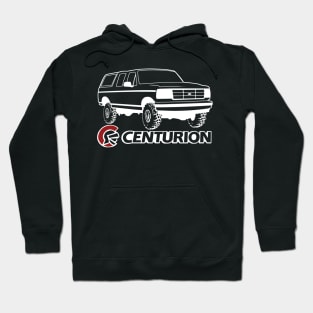 Ford Bronco Centurion w/tires, White Print Hoodie